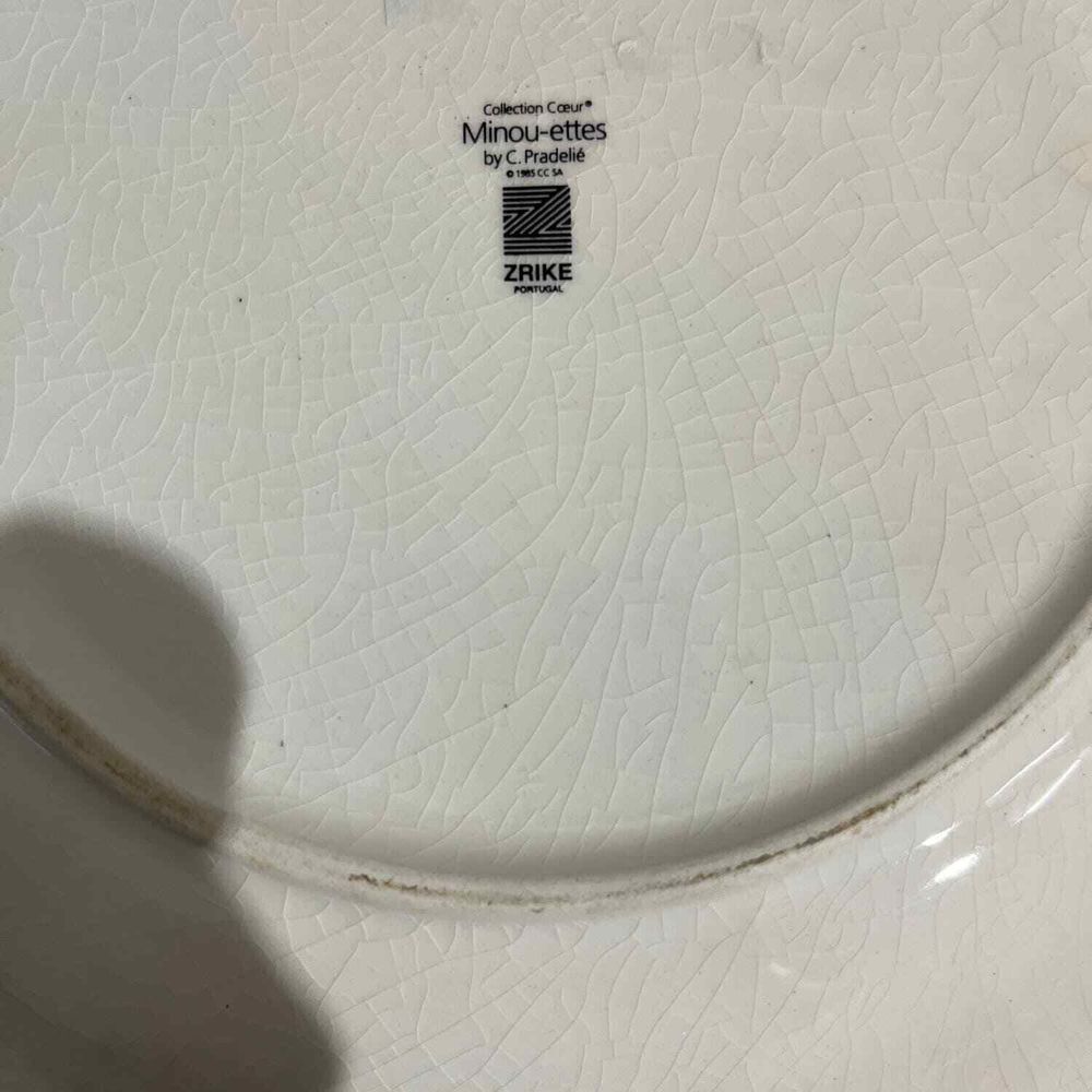 Minouettes by C. Pradelie Collectors Vintage 1985 Cat Plate Zrike Portugal - Picture 4 of 4